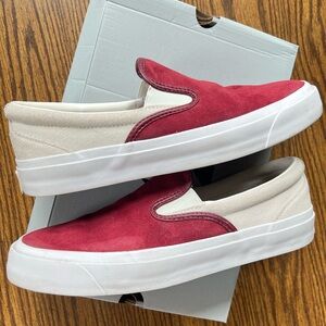 Converse Cons One Star Slip-Ons Burgundy/White/Off White Shoes (Size Men’s 10.5)